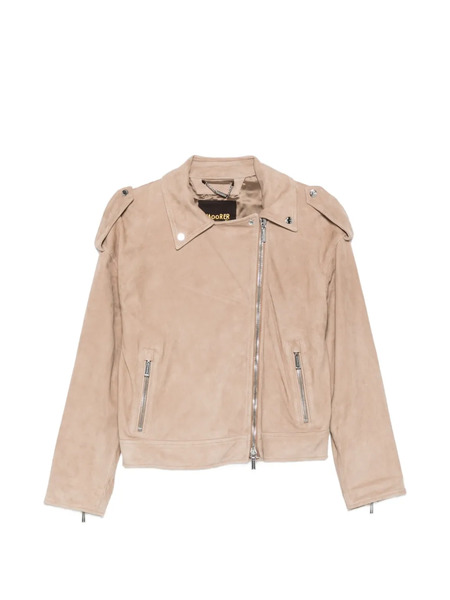  Moorer Loette Zip-fastening Leather Jacket - Neutrals 