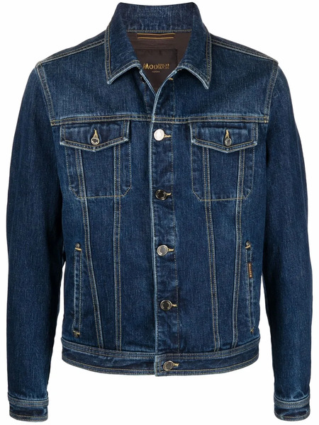  Moorer Long-sleeve Denim Jacket - Blue 