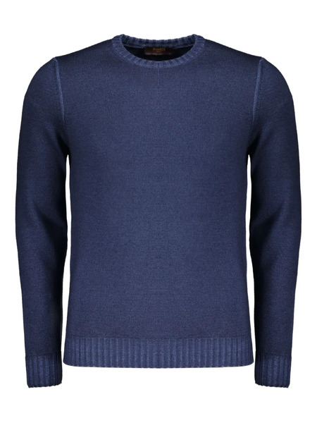  Moorer Orvieto-cre Crew-neck Sweater - Blue 