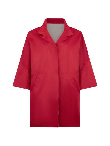  Moorer Oversized Collar Coat - Red 