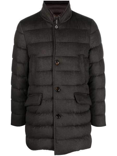  Moorer Padded Button-up Down Jacket - Brown 