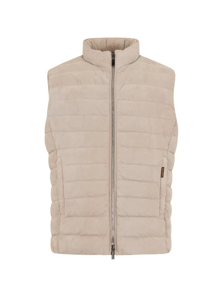  Moorer Padded Zip Gilet - Neutrals 