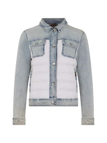  Moorer Panelled Denim Jacket - Blue 