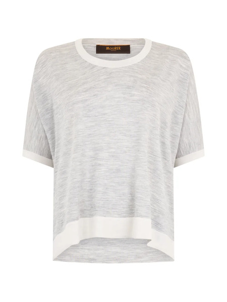  Moorer Panelled Sweater - Grey 