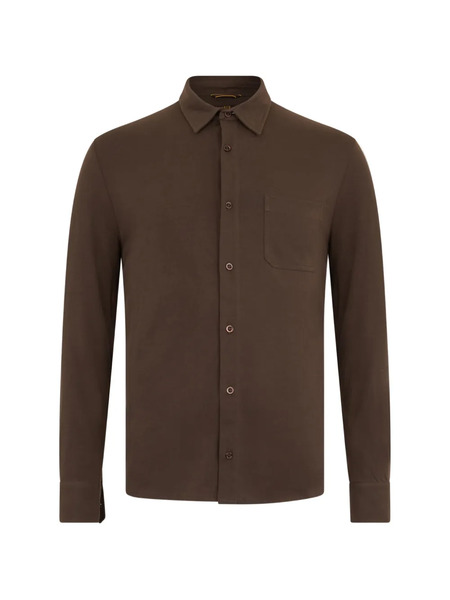  Moorer Patch-pocket Shirt - Brown 