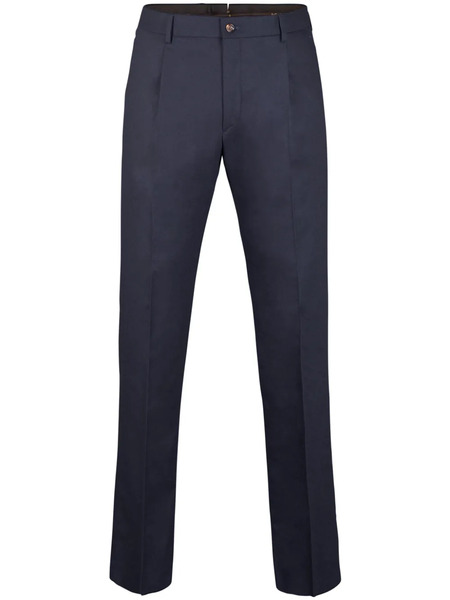  Moorer Pleat-detail Trousers - Blue 