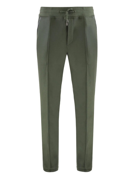  Moorer Pleated Drawstring Trousers - Green 