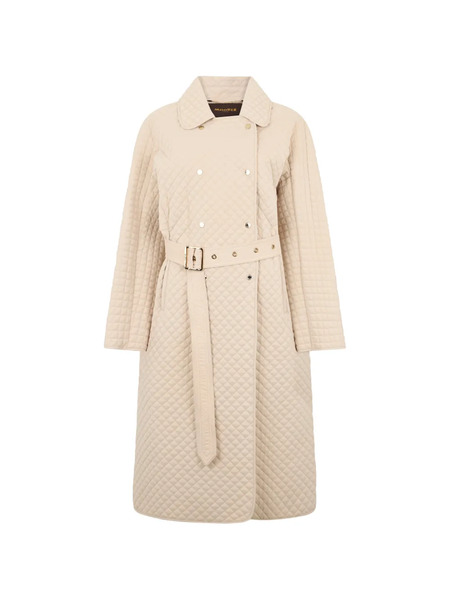  Moorer Quilted Belted Coat - Neutrals 