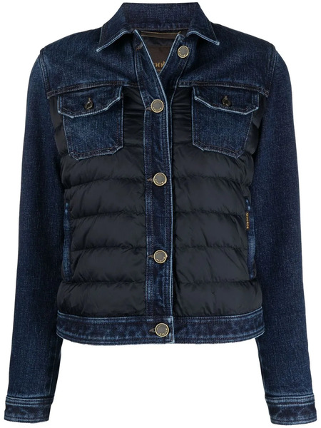  Moorer Quilted Denim Jacket - Blue 