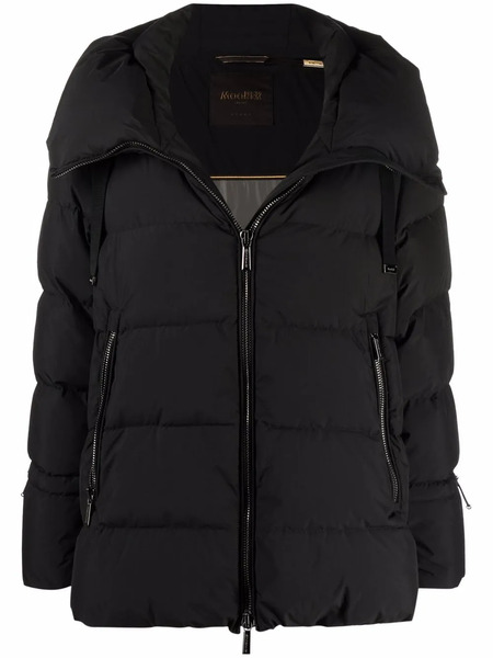  Moorer Quilted Down-lined Padded Jacket - Black 