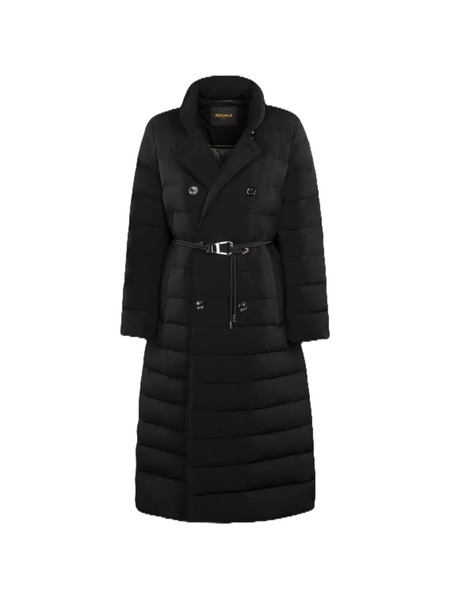  Moorer Raely Double-breasted Belted Coat - Black 