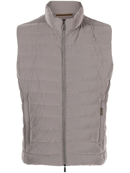 Moorer Reflective-effect Zip-up Gilet - Grey 