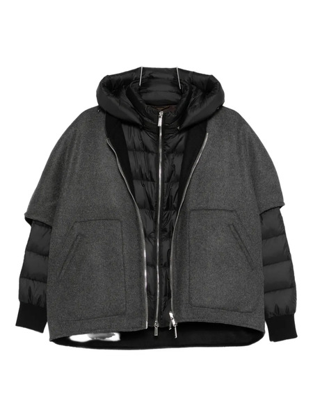  Moorer Reversible Hooded Jacket - Grey 