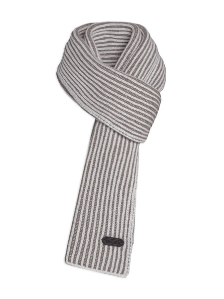  Moorer Ribbed Wool Scarf - Brown 