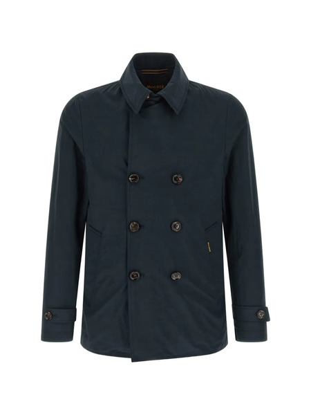  Moorer Scap-arqua-wfc Double-breasted Coat - Blue 