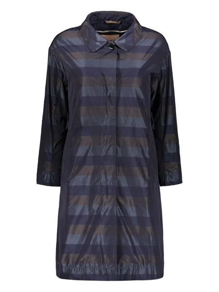  Moorer Striped Trench Coat - Blue 