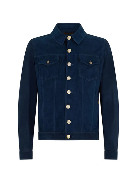  Moorer Suede Jacket - Blue 