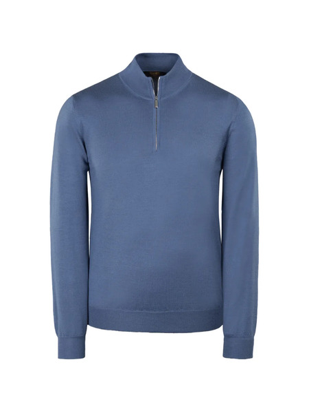  Moorer Terni Half-zip Sweater - Blue 