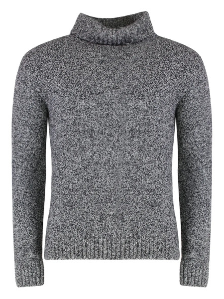  Moorer Turtleneck Speckled Sweater - Grey 