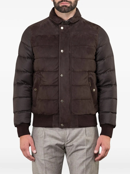  Moorer Viani Collared Padded Jacket - Brown 