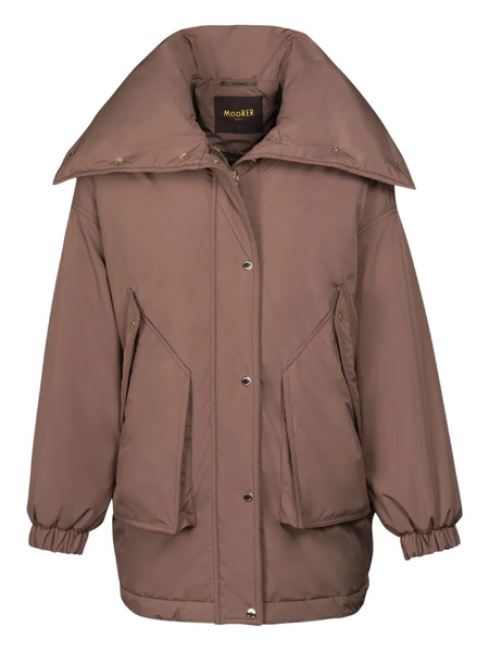  Moorer Wide-collar Padded Jacket - Brown 