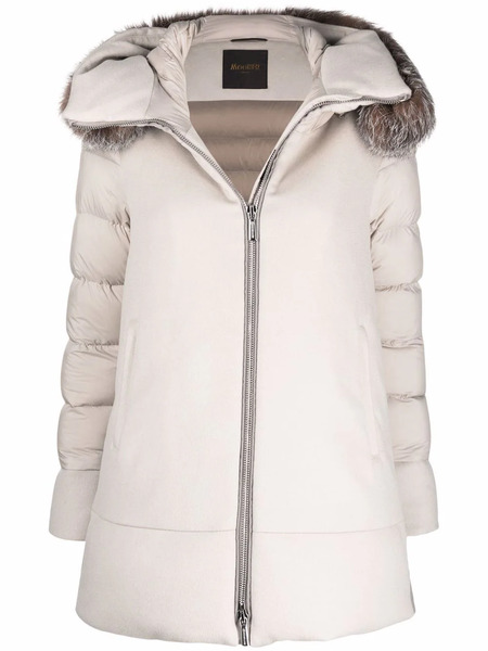  Moorer Zip-fastening Padded Coat - Neutrals 