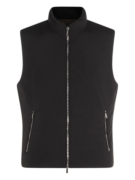  Moorer Zip-front Gilet - Brown 