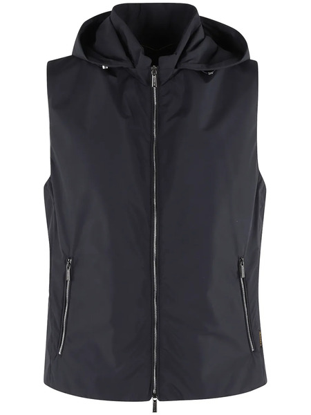  Moorer Zip-up Gilet - Blue 