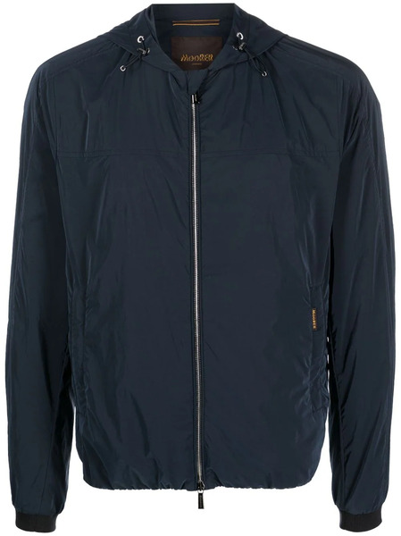  Moorer Zip-up Hooded Jacket - Blue 