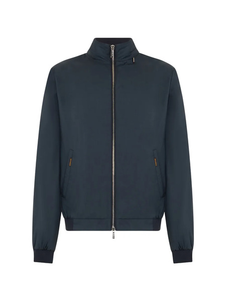  Moorer Zipped High-neck Jacket - Blue 