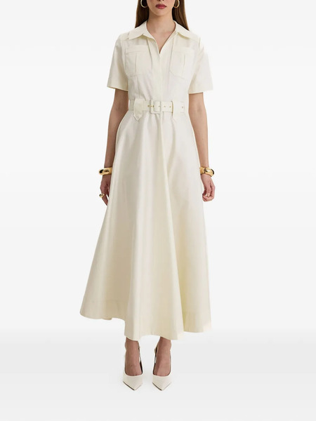  Moos Studio Blanc Society Belted Maxi Dress - Neutrals 