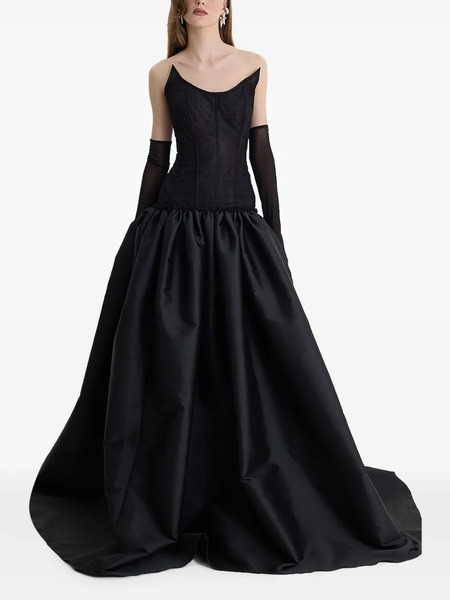  Moos Studio Dark Opera Lace Sleeveless Maxi Dress - Black 
