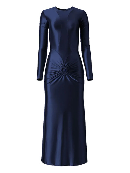  Moos Studio Lunar Long-sleeve Maxi Dress - Blue 