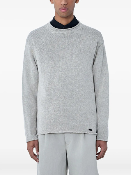  Moos Studio Ribbed Crew-neck Sweater - Grey 