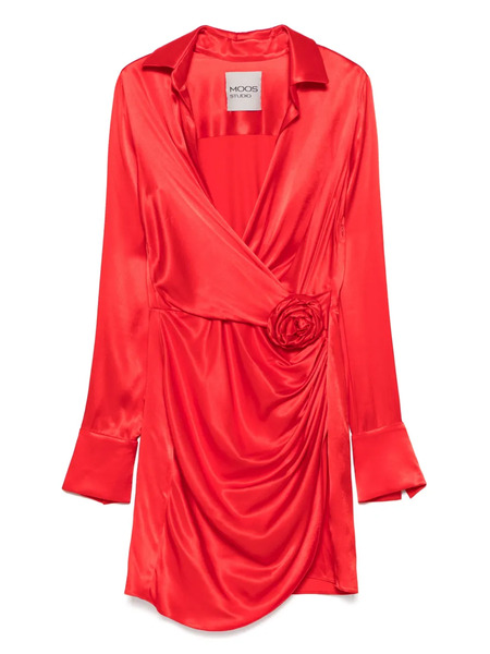  Moos Studio Satin Mini Dress - Red 