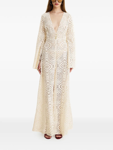  Moos Studio V-neck Maxi Dress - Neutrals 