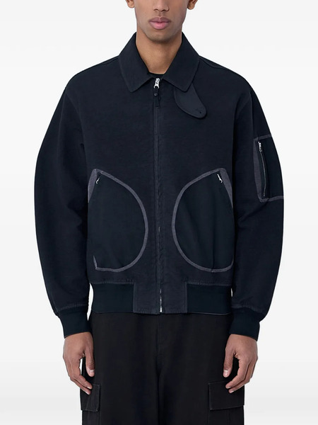  Moos Studio Zip-up Bomber Jacket - Black 
