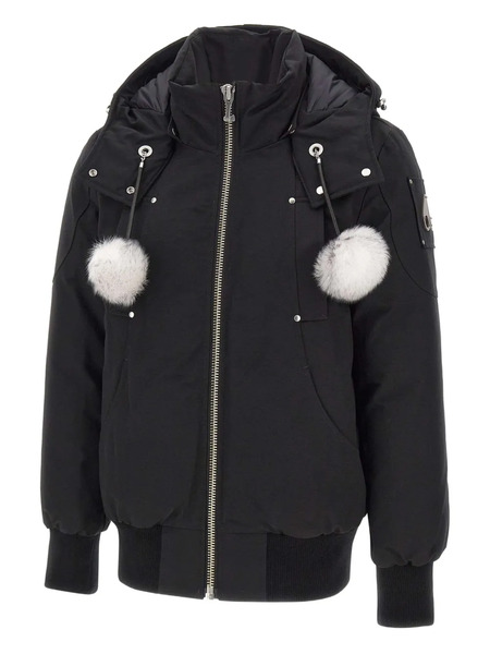  Moose Knuckles Debbie Detachable-hood Bomber Jacket - Black 