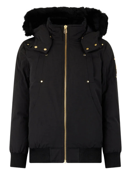  Moose Knuckles Kids Shearling-trim Jacket - Black 