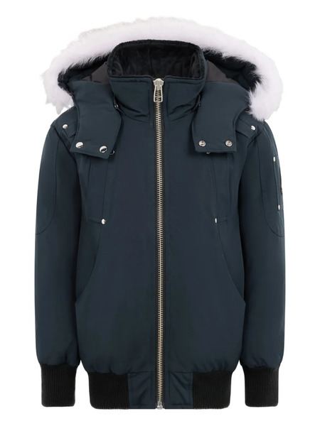  Moose Knuckles Kids Shearling-trim Jacket - Blue 