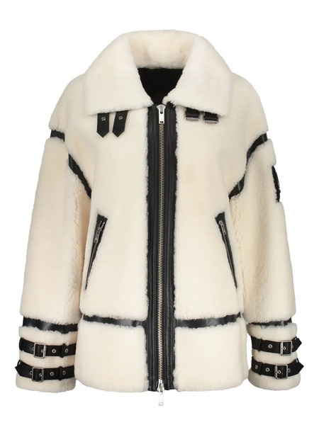  Moose Knuckles Shearling Jacket - White 