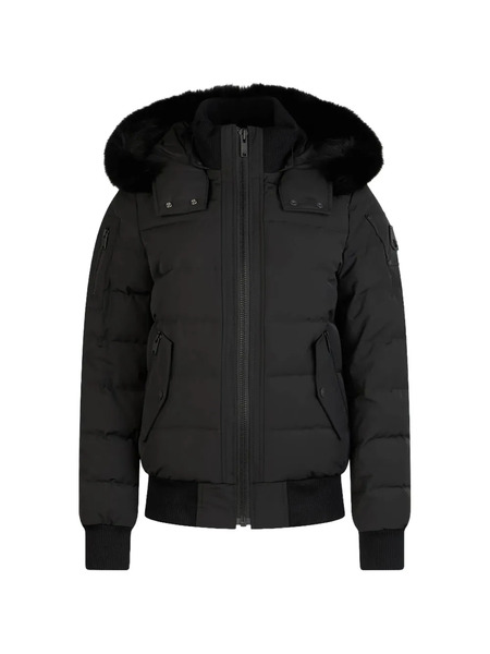  Moose Knuckles Shearling-trim Padded Jacket - Black 