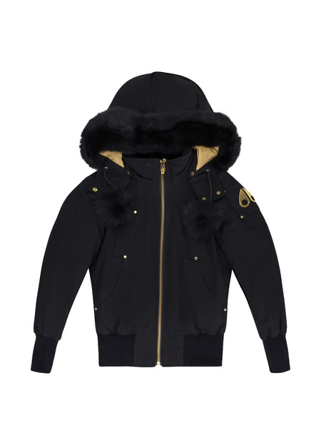  Moose Knuckles Trimmed Hooded Jacket - Black 