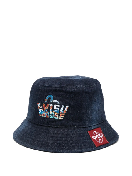  Moose Knuckles X Evisu Logo-patch Bucket Hat - Blue 