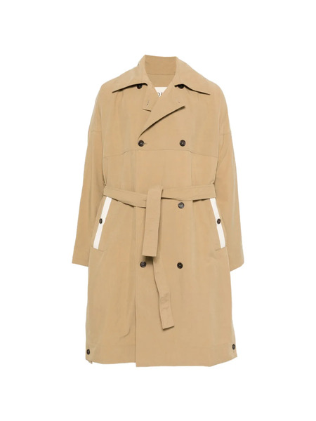  Mordecai Double-breasted Belted Trench Coat - Green 