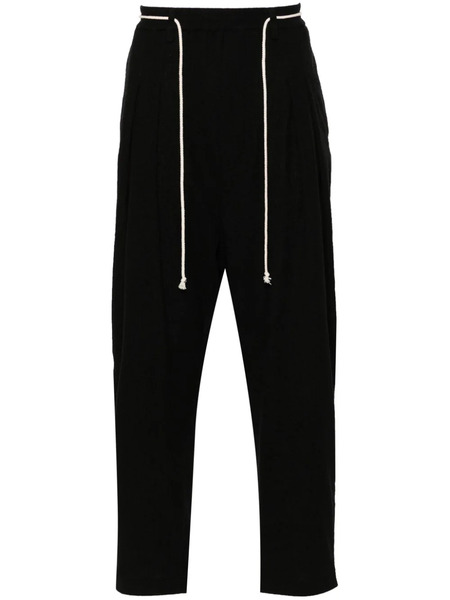  Mordecai Pleated Drawstring Trousers - Black 