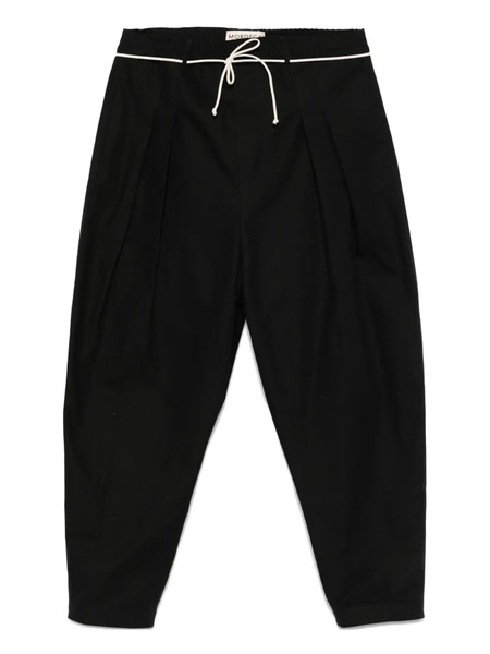  Mordecai Pleated Drawstring Trousers - Black 