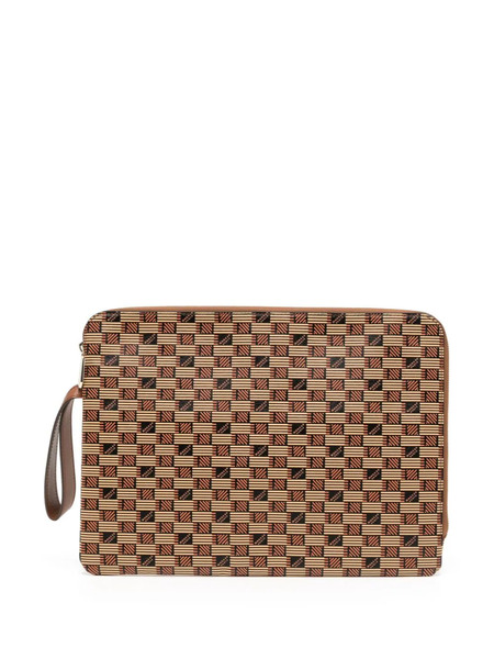  Moreau Portfolio Leather Laptop Sleeve - Brown 