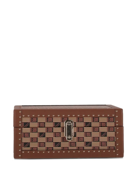  Moreau Woven Studded Jewelry Box - Brown 