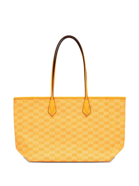 Moreau Zip Check-patterned Tote Bag - Orange 